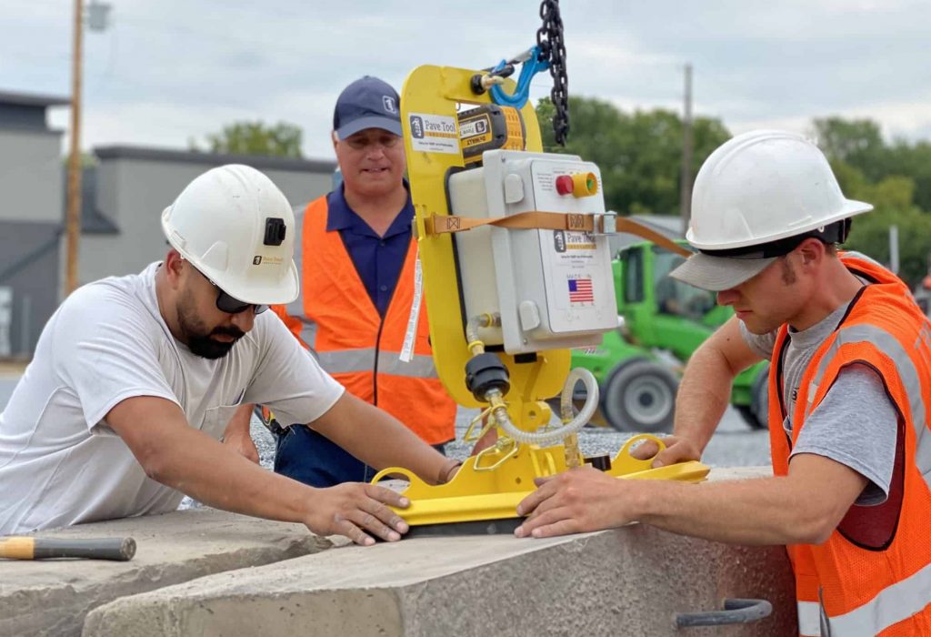 Men installing SRW with equipment